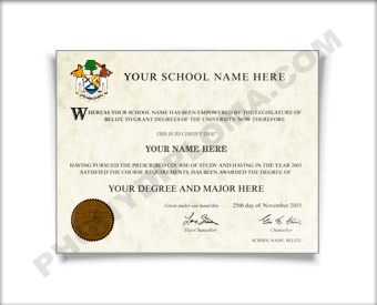 Fake Diploma from Belize University Belize